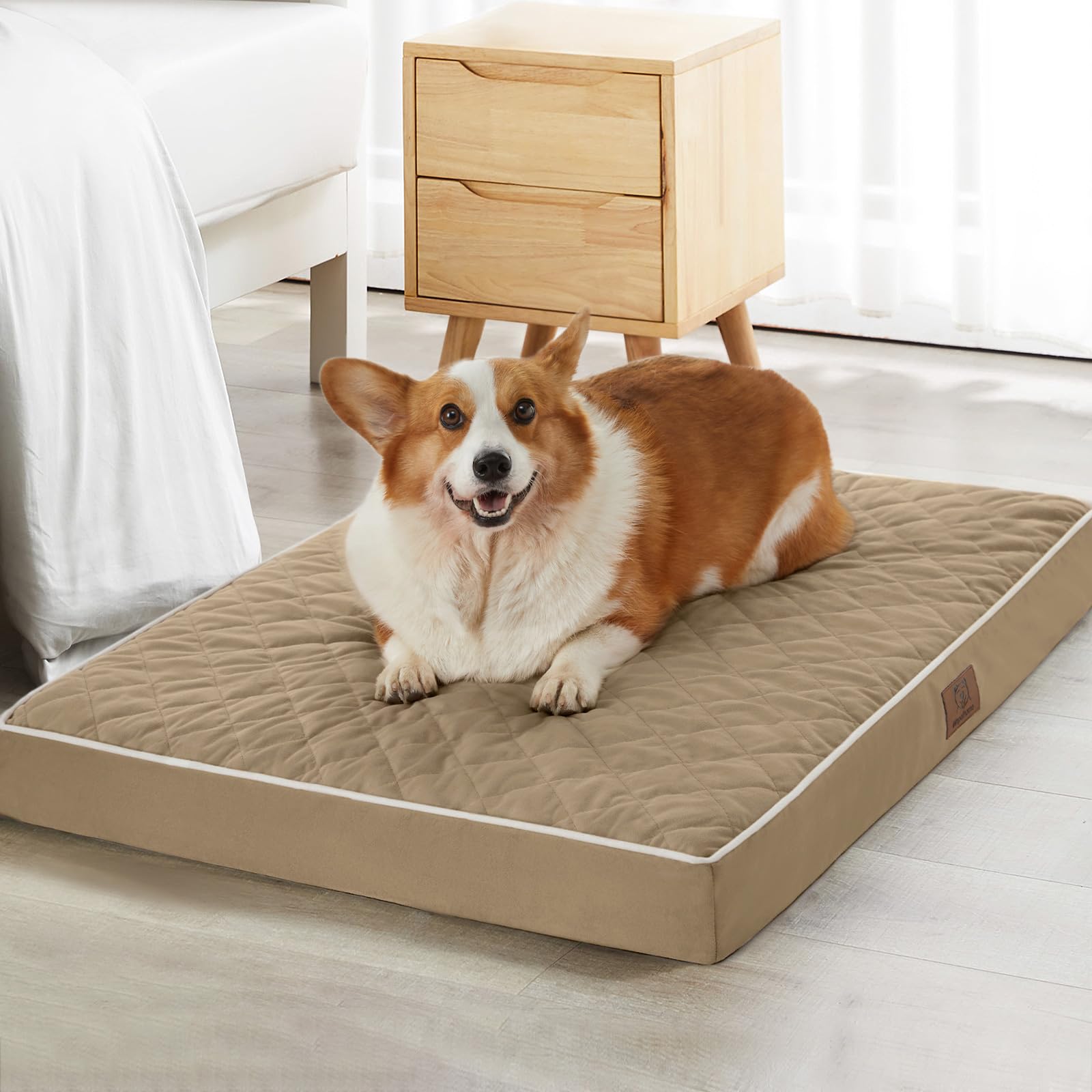 Photo 1 of WNPETHOME Orthopedic XL Dog Beds Large Sized Dog, Waterproof Extra Large Dogs Bed with Removable Washable Cover, Multi-Needle Quilting Dogs Crate Bed
