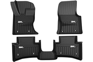 3W Floor Mats Fit 2017-2025 Range Land Rover Velar/Jaguar F-Pace, TPE All Weather Custom Fit Floor Liner for Range Rover Velar 1st and 2nd Row Full Set Car Liners Black