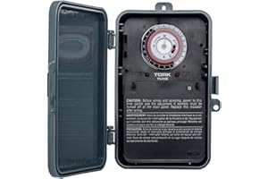 NSi Industries TORK TU40 Indoor/Outdoor 40-Amp Universal Multi-Volt Electromechanical Appliance Timer - 24-Hour Programming - Multiple On/Off Settings - 120-277-Volt - Compatible with Incandescent/Compact Fluorescent/LED - Same On/Off Times Each Day