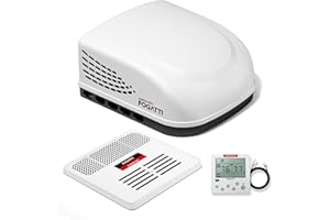 FOGATTI RV Air Conditioner 15000 BTU Rooftop with Heat Strip, Ducted Camper AC Unit, 115V AC 15.5A, including with Air Distribution Box, White InstaCool Series(Ducted, White)