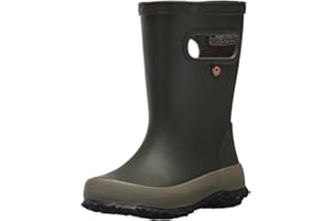 BOGS Unisex-Child Skipper Waterproof Rubber Boys and Girls Rain Boot