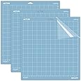 AOOIIN Cutting Mat for Cricut Explore One/Air/Air 2/Maker 3 Packs Cut Mats Replacement Accessories for Cricut (Blue for Cricut, Light Grip)