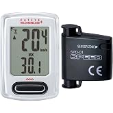 CATEYE Velo Wireless+ Bike Computer | Speedometer &amp; Odometer, Calorie Tracking, Zip-Tie Mount, Auto Start/Stop, Programmable Odometer, Backlight Display