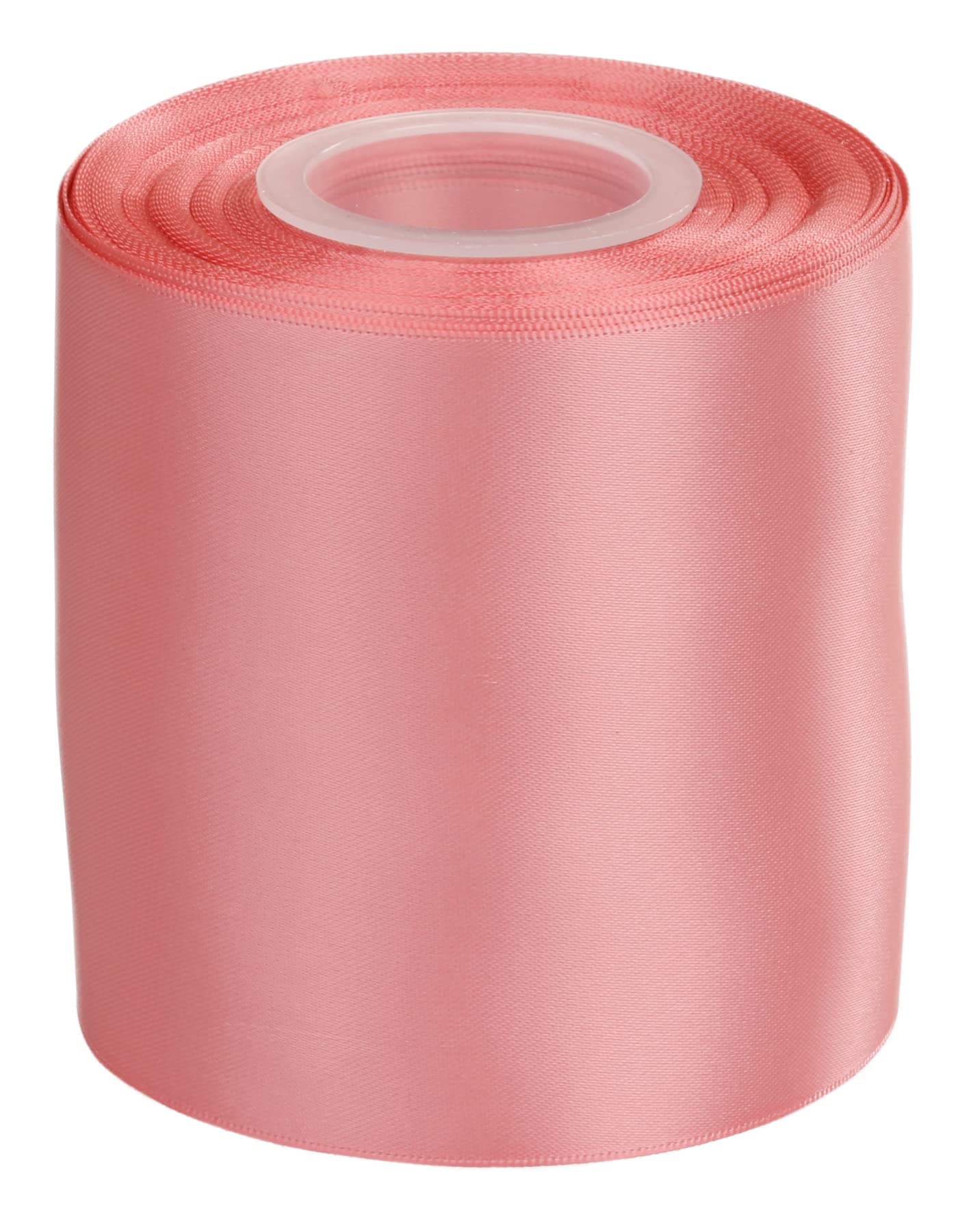 Ribbonitlux 100mm Wide Double Face Satin Ribbon 22 Meters (160-Dusty Rose, Set for Bow, Party Decor, Sewing Applications, Wedding and Craft