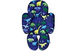 TANOFAR Car Seat Head Support Infant, Dinosaur Infant Car Seat Insert, 2-in-1 Reversible Baby Car Seat Head and Body Support, Soft Baby Car Seat Cushion for Newborn Boys