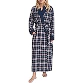 Latuza Women's Flannel Robe Long Bathrobe