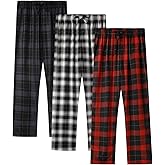 BAMBOO COOL Men's Pajama Bottoms Plaid Pajamas Pants for Men Soft Long Lounge Woven Pj Sleep Pant with Pockets