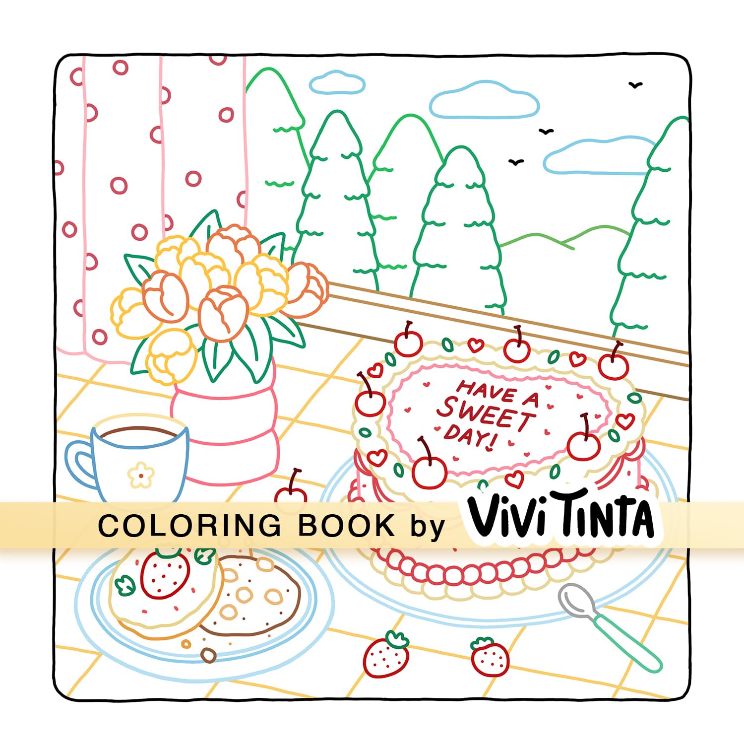 Color By Line: Coloring Book for Relaxation Featuring Vibrant Colored Outlines Color By Line: Coloring Book for Relaxation Featuring Vibrant Colored Outlines Paperback