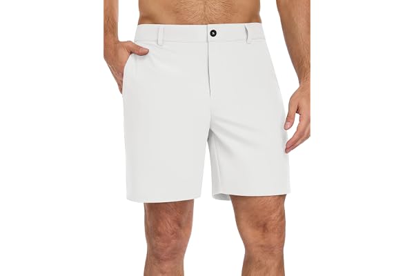TUREFACE Men's Lightweight Quick Dry 7 Inch Golf Shorts Casual Flat Front Shorts with 4 Pockets