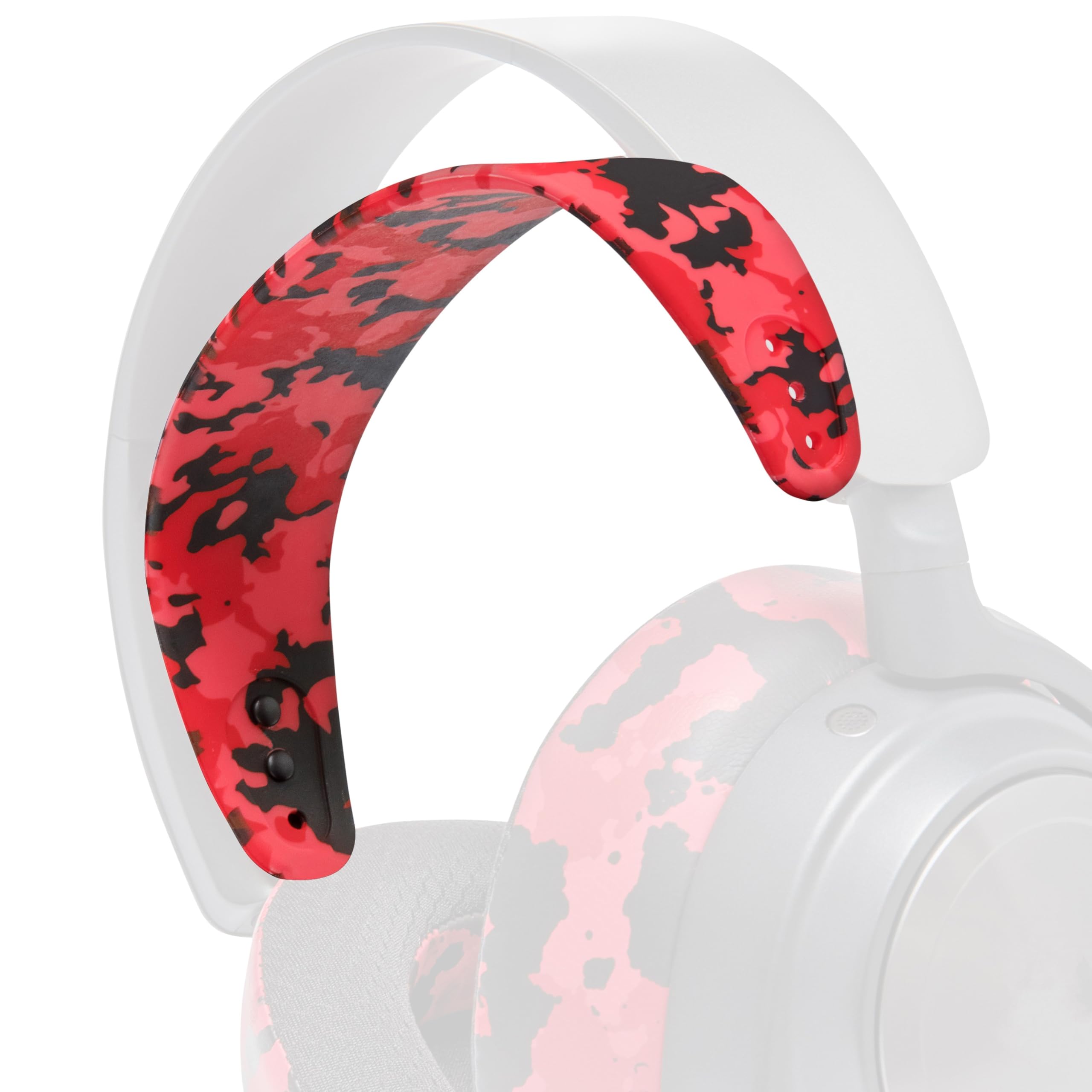 WC HeadbandZ Arctis Nova - Upgraded Silicone Headband for Arctis Nova Headsets by Wicked Cushions - Enhanced Flexibility, Comfort, and Style with Matching Earpad Designs | Red Camo