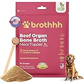 Beef Organ Bone Broth Meal Topper for Dogs - 100% Grass Fed, Veterinarian Approved, Non-GMO by Brothhh - Supports Immunity, J