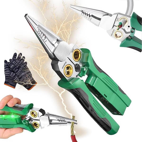 8 IN 1 WIRE STRIPPER WITH VOLTAGE TESTER,...