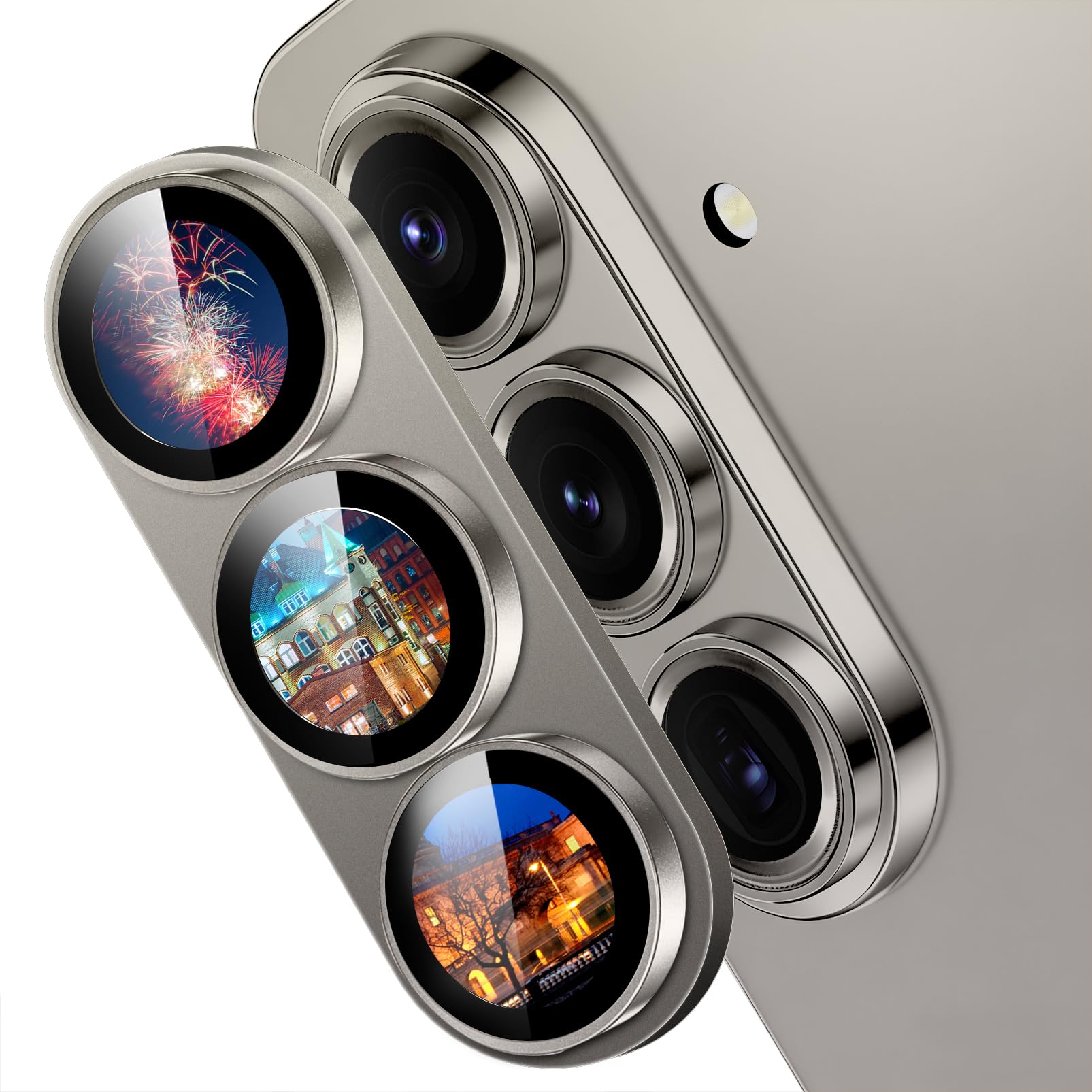 TZGZT Camera Lens Protector for Samsung Galaxy S26 / Galaxy S26 Plus, One-piece Metal Manufacturing, Unbreakable Shatterproof, Screen Protector Tempered Glass Cover Accessories, Case Friendly-Gray