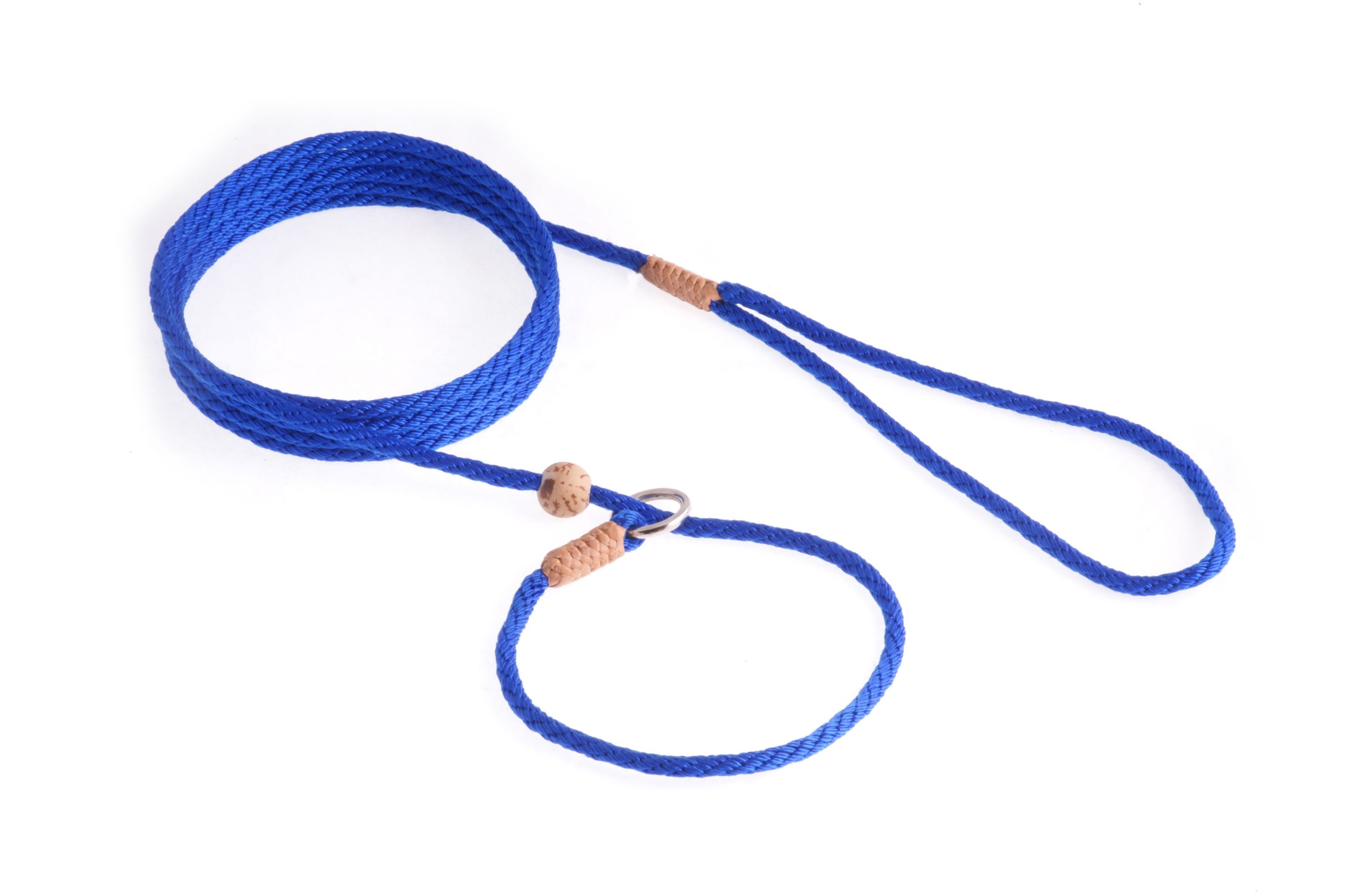 Alvalley Nylon Slip Lead with Stop for Dogs 4mm X 6ft Deep Blue