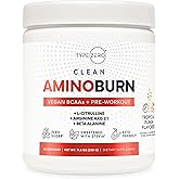 Type Zero AminoBurn - Natural Pre Workout + BCAA (Tropical Punch | 30serv) Sugar Free BCAAs Amino Acids Supplement Keto Preworkout, Amino Preworkout and Post Workout Drink