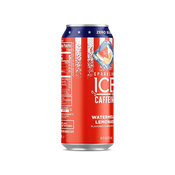 SPARKLING ICE® +CAFFEINE WATERMELON LEMONADE 16OZ CAN