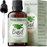 Basil Essential Oil,100% Pure & Natura, Therapeutic Grade Basil Oil for Aromatherapy, Great for Skin, Massage, Diffuser Candl
