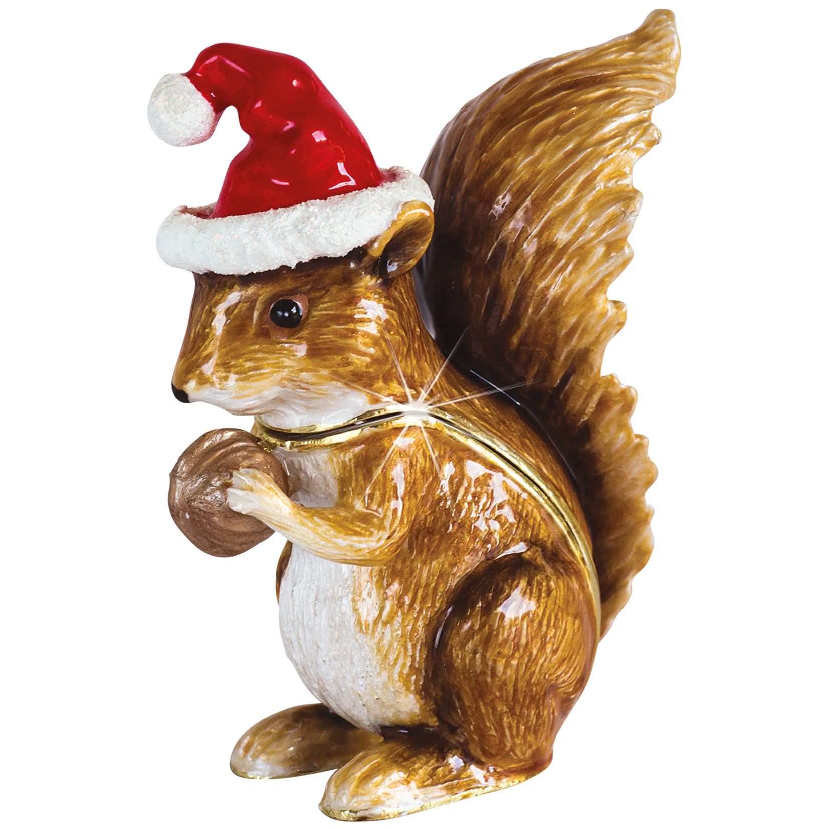Craycombe Trinkets 6068 Red Squirrel Trinket Box, Height 7.5cm