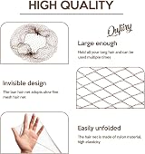 Qufiiry 35 Pcs Hair Nets for Buns Invisible Elastic Mesh Coffee Ballet Dance view 3