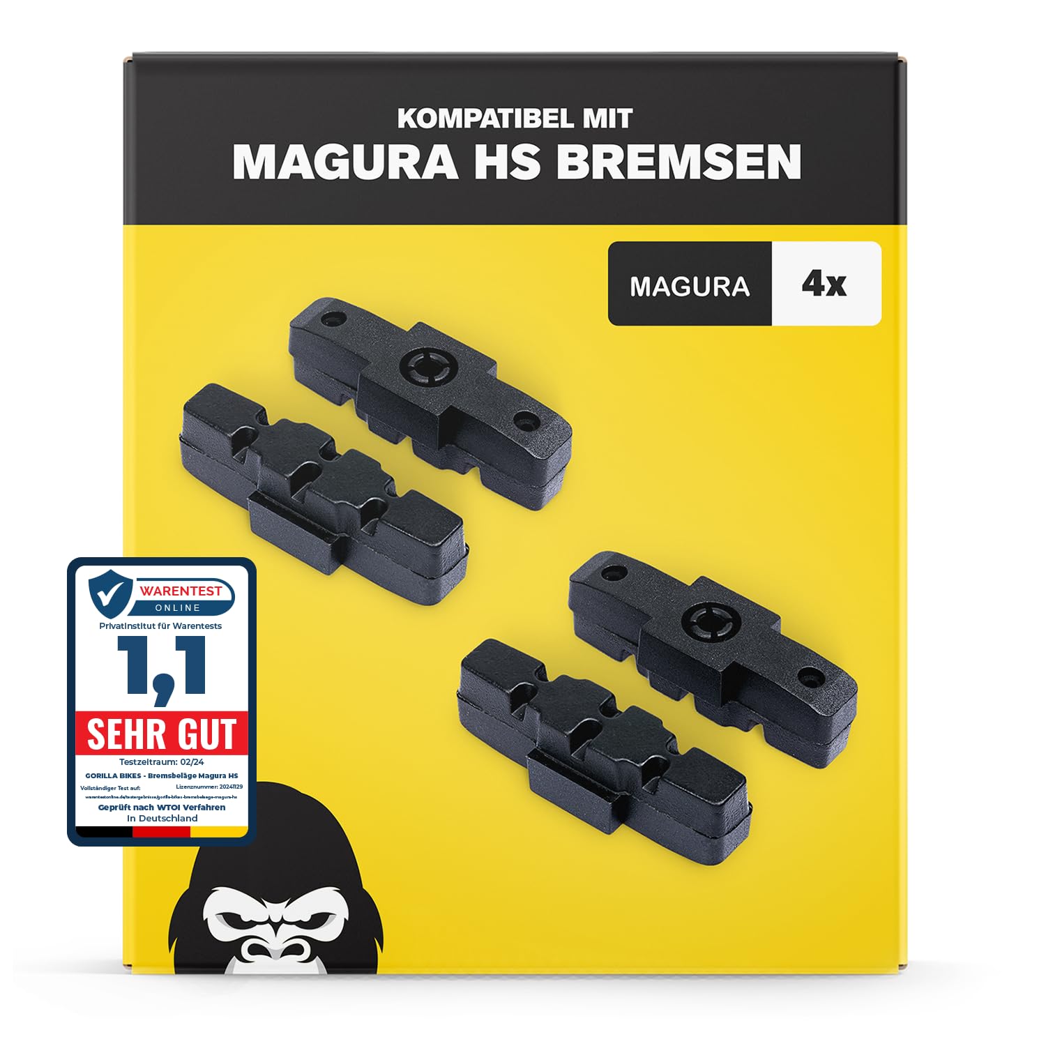 HS Brake Pads 2 Pairs HS11 HS22 HS24 HS33 HS 33 RE HS 33 R Urban HS 33 R Trial HS 33 R Firmtech HS 33 R HSI I High Braking Performance I Durable Brake Pads