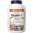 Webber Naturals Vitamin C Chewbale 500 mg, 300 Orange Flavour Tablets, For Bones, Teeth, Immune and Antioxidant Health