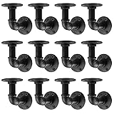 MUZIK Shelf Bracket, 12 Pack Heavy Duty Floating