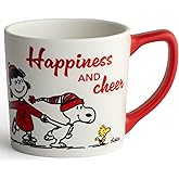 DaySpring - Peanuts - Happiness And Cheer Ceramic Mug, 14oz, Red