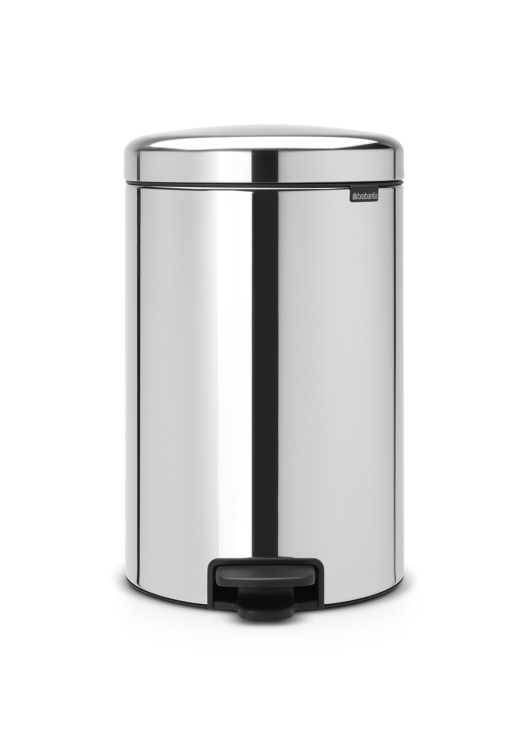 Brabantia 114267 Pedal Bin newIcon with Metal Inner Bucket, 20 Litre - Brilliant Steel