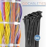 Gocableties 100 Pack 300mm x 7.6mm Reusable Heavy Duty Black Cable Ties view 5
