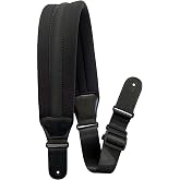 Wepop Guitar Strap Elastic Soft Comfortable Neoprene Leather 3.4in Bass Acoustic Electric Guitar (391)