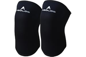 AEOLOS Knee Sleeves (1 Pair)，7mm Compression Knee Braces for Heavy-Lifting,Squats,Gym and Other Sports(Small,22Black4)