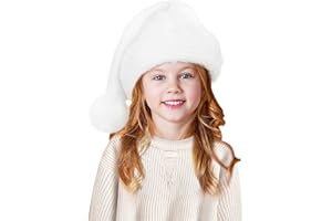 Tokforty Santa Hats for Kids, Unisex Velvet Touch Comfort Christmas Hats for New Year Festive Party Christmas Supplies