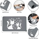 LeashPotato Cat & Dog Feeding Mat - Waterproof Non-Slip Silicone 30x47.5cm view 6
