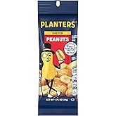 PLANTERS Salted Peanuts, Plant Based Protein Snacks, 1.75 Oz (12 Ct) | Roasted Salted Nuts Snack Packs. Kosher. Bag. Snacks for Adults. Individual Snacks