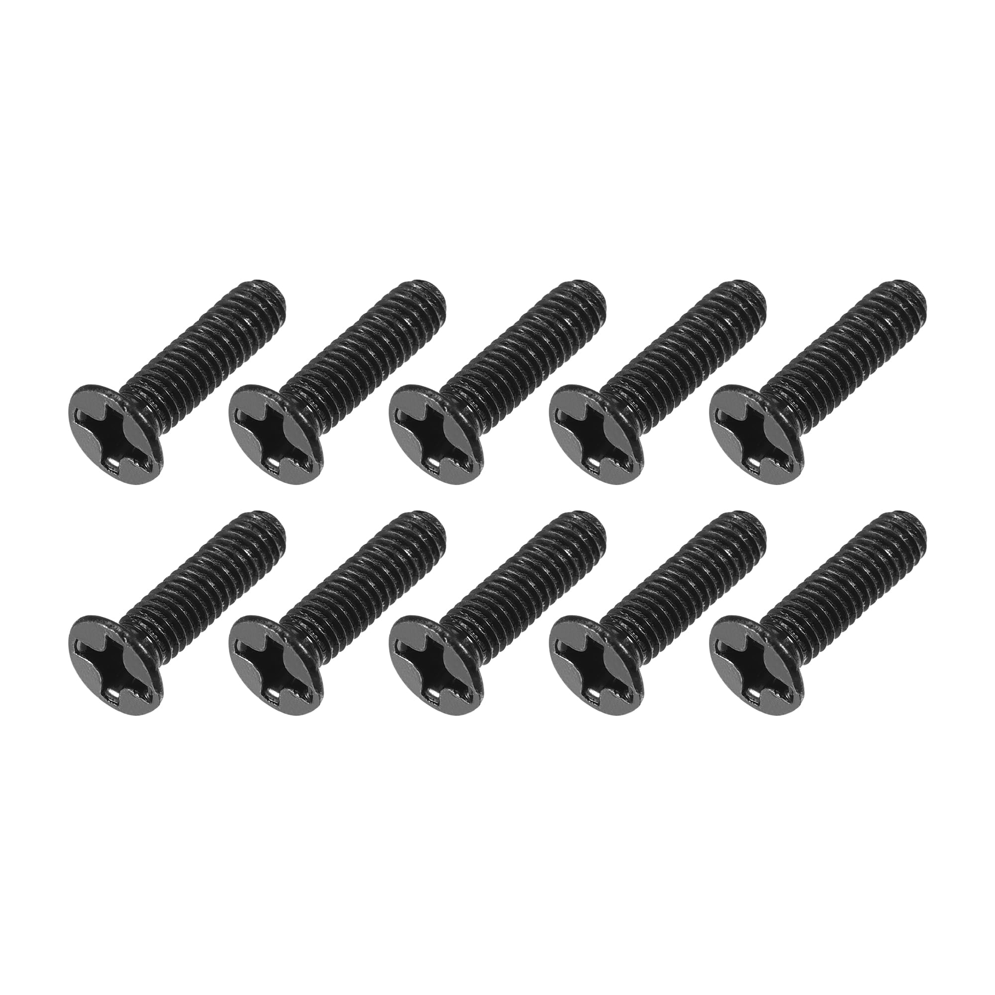 METALLIXITY Phillips Flat Head Screws (M3 x 12mm) 150Pcs, Carbon Steel Machine Screws - for Glasses Watch and Other Small Electronics, Black
