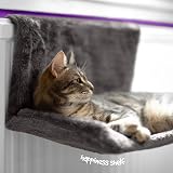 Petlicity Cat Radiator Bed Grey Warm and Cosy Pet Bed for Small Pets view 7