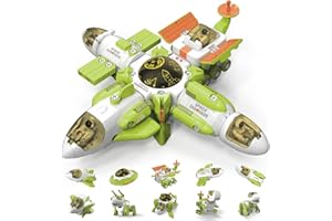 Dollox 10 in 1 Space Toys Rocket Dinosaurs Set for Kid Space Shuttle Planet Toys STEM Space Astronaut Rocket Ship Kit for Boy