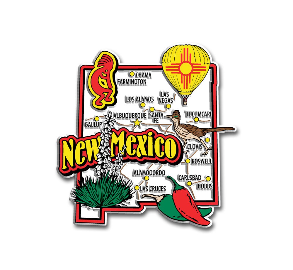 New Mexico State Jumbo Map Magnet