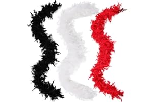 MehelloFeather Feather Boa 30g 3Pcs/120g 1Pcs Turkey Feather Boa for DIY Craft Wedding Party Costume Decoration