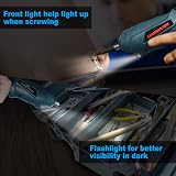 HANMATEK Electric Screwdriver Cordless 90° Rotating LED Light Battery view 5
