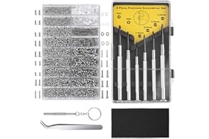 KOFOT Eyeglasses Repair Kit, 1000PCS Eyeglass Screws and 6 Pcs Screwdrivers Tweezer for Eyeglasses, Sunglasses, Watch Clock Spectacle Repair