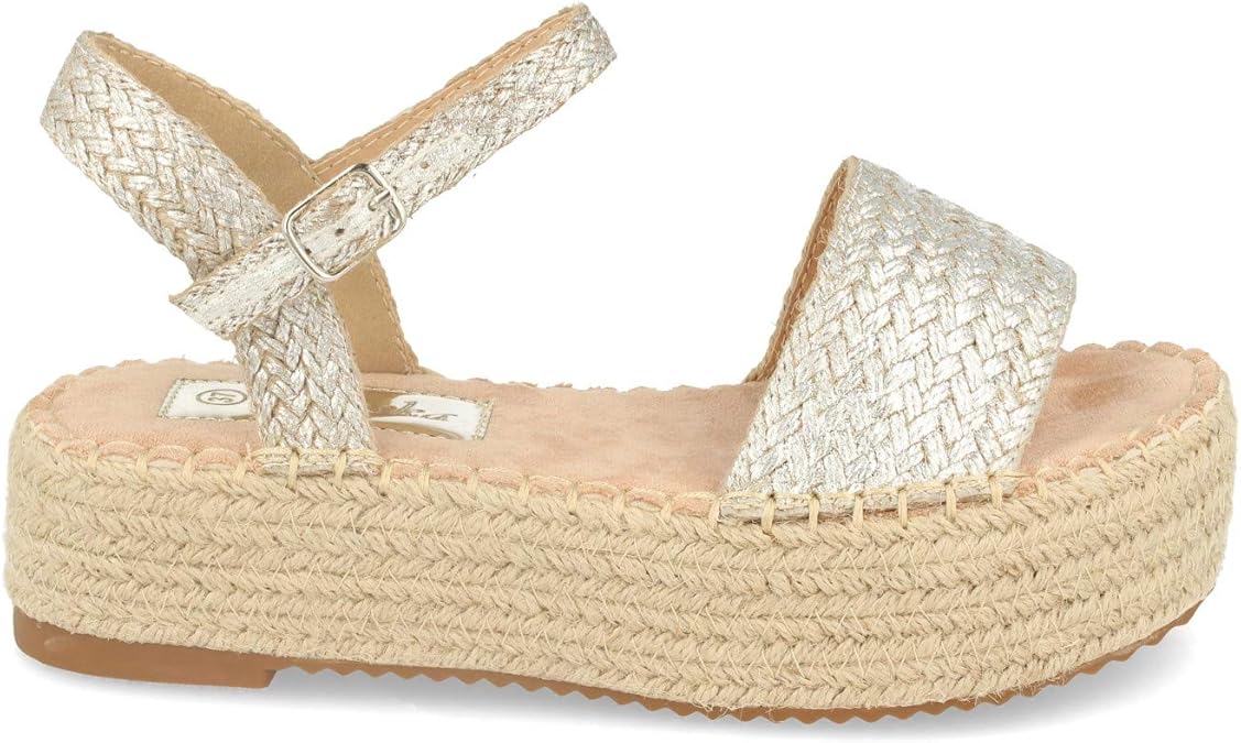 sandale plateforme paille