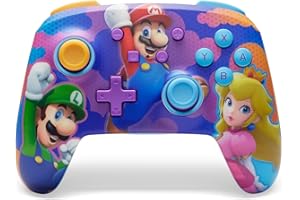PowerA Enhanced Wireless Controller for Nintendo Switch - Color Splash Heroes, Bluetooth, Gamepad, Nintendo Switch Game Contr