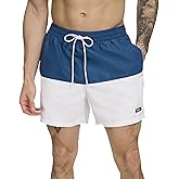 DKNY Mens Lightweight Quick Dry Volley UPF 40+ Protection Swim Trunk