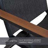 Grand Patio Aluminium Folding Chair with 6-Position Backrest Black view 5