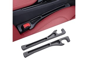 Eptchn Car Seats Gap Filler Dual-Slot Car Seat Gap Organizer – with Belt Slot, Anti-Drop Gap Filler for Cars & SUVs – No More Lost Items, All Within Reach (Black-1 Set)