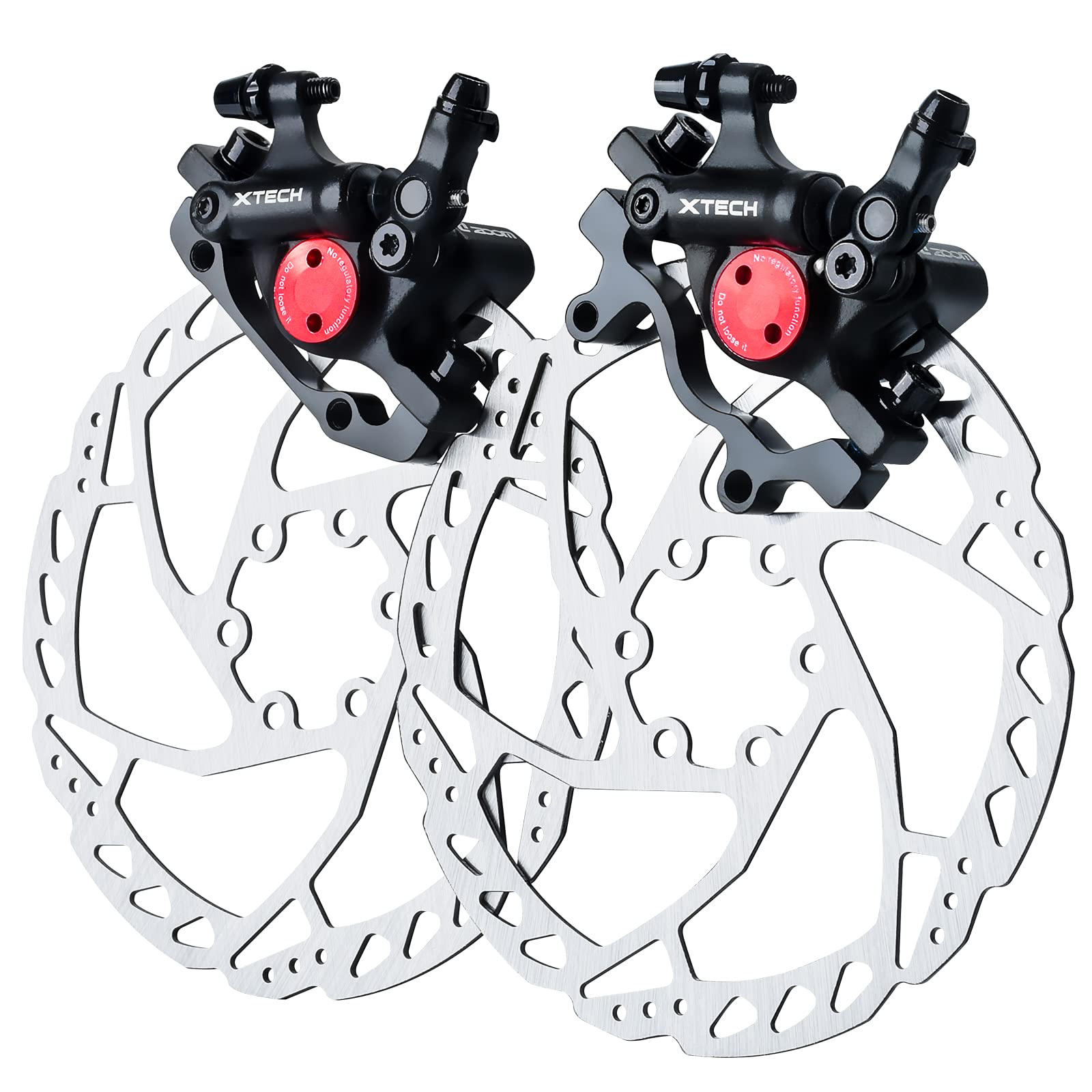 RUJOI Bike Disc Brake Kit, Cable Type Hydraulic Disc Brake set with Aluminum Oil pressure Caliper,2 pcs 160mm Rotor, 1 Pad Adjuster for Road Bike, Mountain Bike.