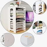 PUNCIA 10-Tier A4 Paper Tray Desk Organizer White Office Storage Rack view 5