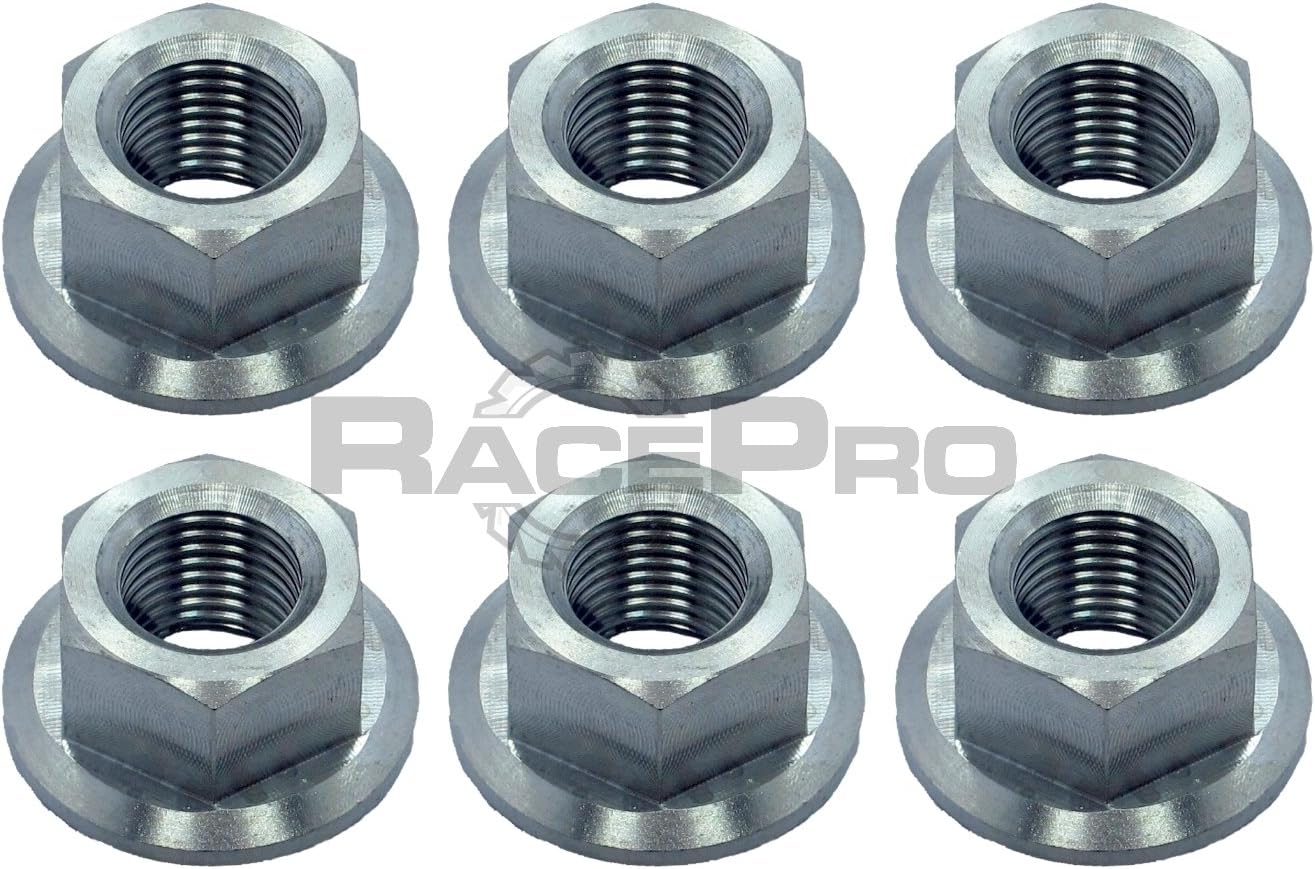 RacePro - Yamaha YZF600R Thundercat 2002 x6 Titanium Rear Sprocket Nuts -Natural.