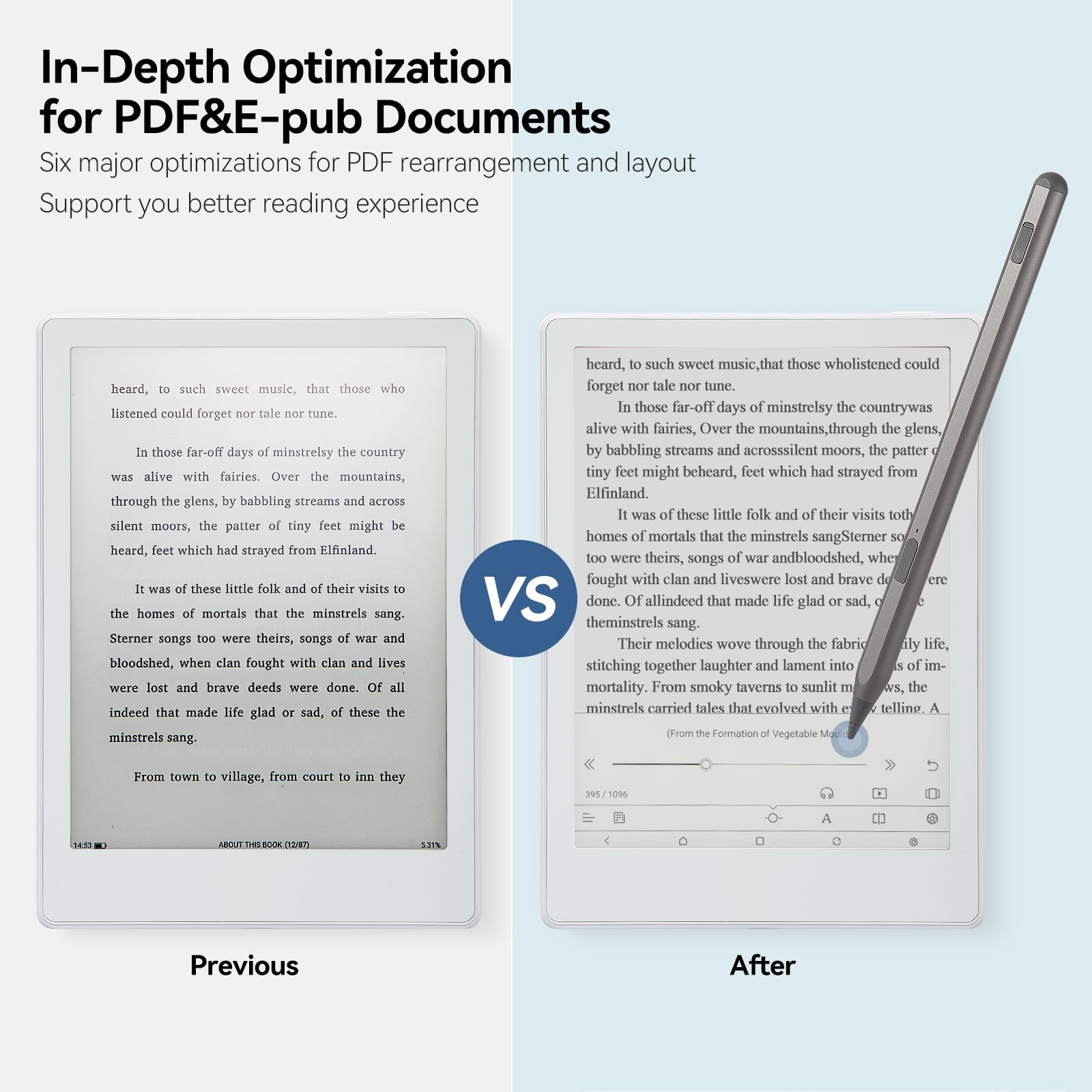 Meebook E-Reader M8 | 7.8' Eink Carta Screen | 300PPI Smart Light | Android 14 | Octa Core Processor | Dual Mics&Speakers | Support Play Store | Hand Writing | 4GB+64GB | Micro-SD Slot | White